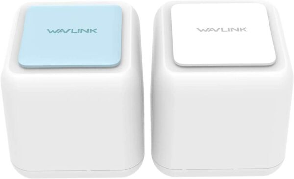 WAVLINK Mesh WiFi Systems Whole Home Dual Band AC1200 with MU-MIMO - Wi-Fi Router Extender Seamless Roaming Wireless Coverage up to 3,000 sq. ft. - White WN535K2, 2-Pack (1 router +1 satellite)